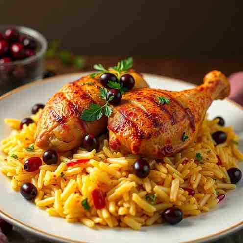 Saffron Basmati Rice & Chicken - Make Zereshk Polo